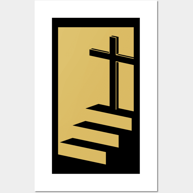 Stairs leading to the cross of Christ. Wall Art by Reformer